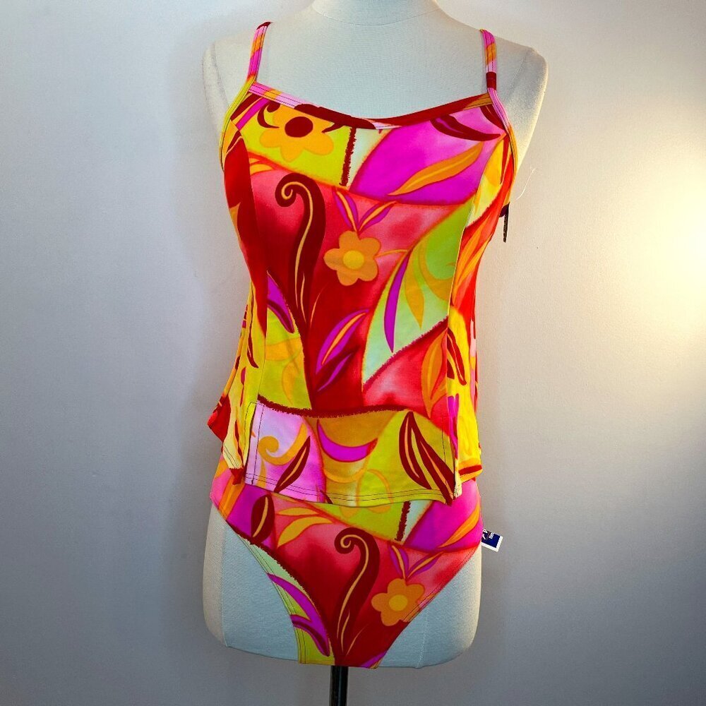 Costa del Sol Women's Colorful Two-Piece Swimsuit - Size 8 - NWT